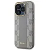 DKNY Coque pour iPhone 15 Pro Compatible MagSafe Motif à Carreaux Ultra-Chic Gris