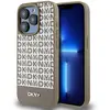 DKNY Coque de Protection pour iPhone 14 Pro à Bande Inférieure MagSafe Marron