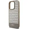Dkny Coque de Protection pour iPhone 15 Pro à Bande Inférieure MagSafe Marron