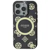 Guess Coque Arrière pour iPhone 16 Pro à Motif Pivoine 4G MagSafe Blanc