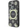 Guess Coque Arrière pour iPhone 16 Pro Max à Motif Pivoine 4G MagSafe Blanc