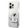 Karl Lagerfeld Coque Paillettes pour iPhone 13 Pro Max avec Choupette Fun Transparent