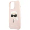 Karl Lagerfeld Silicone Karl Compatible avec iPhone 13 Pro Max étui Rose