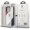 US Polo Assn Tricolor Embossed - Coque pour iPhone 14 Pro (Blanc) - 36...