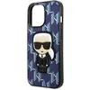 Karl Lagerfeld KLHCP13XPMNIKBL Coque Rigide pour iPhone 13 Pro Max 6,7" Bleu Mot