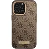Coque Magsafe Pour Apple Iphone 14 Pro Pu 4g Metal Plate Marron Guess