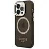 Guess Coque Magsafe pour Apple iPhone 14 Pro TPU Gold Outline Noir