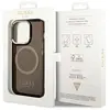 Guess Coque Magsafe pour Apple iPhone 14 Pro Max TPU Gold Outline Noir