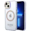 Guess Coque arrière violette compatible Magsafe en TPU pour iPhone 14