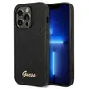 Guess coque arrière rigide pour iPhone 14 Pro - Glitter Script - Noir