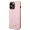 Guess Coque pour Apple iPhone 14 Pro Max TPU Glitter Script Rose