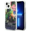 Etui Guess do iPhone 14 Plus 6,7 niebieski/blue hardcase Flower Liquid Glitter - Neuf