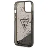 Guess Coque pour Apple iPhone 14 Plus Glitter Palm à paillettes Noir