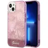 Guess Coque pour iPhone 14 Plus Motif Jungle Elégant et Intemporel Rose