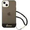 Guess Coque pour Apple iPhone 14 Plus Colors avec lanière perlée Noir