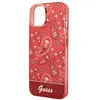 Guess Coque pour iPhone 14 Plus Motif Bandana Elégant et Intemporel Rouge