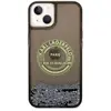 KARL LAGERFELD Liquid Glitter Round RSG Logo Case - Coque pour iPhone 14 Plus (Noir)