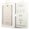 GUESS Etui Luxe pour iPhone 14 Pro Porte-cartes Design Elégant Motif 4G Rose