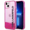 Karl Lagerfeld Liquid Glitter Translucide Logo Allongé Coque iPhone 14...