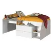 Lit Combin? Enfant Contemporain Parisot Kim - Gris Loft Et Blanc - L 9...