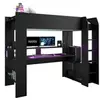 Parisot Lit mezzanine combiné enfant LED Gamer ONLINE 90 200 cm mat Sommier inclus