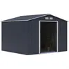 M24 Abri de jardin en métal 7,06 m² - 277 x 255 x 202 cm - Kit d'ancra...