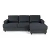 M24 Canapé D'angle Droit 4 Places Paul - Tissu Gris Anthracite - L 215 X P 140 Cm