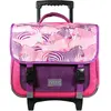BAGTROTTER Cartable à roulettes 38 cm Phileas Rose Zèbre