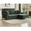 Vente-Unique Canapé d'angle réversible en tissu texturé vert JAMOLO