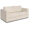 Vente-unique Canapé 3 places convertible express en velours côtelé grosses côtes beige - Couchage 140 cm - Matelas 22 cm LORETO