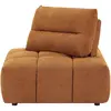 Vente-Unique Fauteuil d'angle dossier avance-recule en tissu texturé terracotta APOLIU