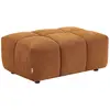 Vente-Unique Pouf en tissu texturé terracotta APOLIU