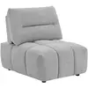 Vente-Unique Fauteuil dossier avance-recule en tissu texturé gris clair APOLIU