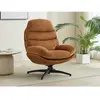 Vente-Unique Fauteuil pivotant en tissu terracotta LIZUTA