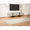 VENTE-UNIQUE Meuble TV avec 4 portes en MDF - Beige et Noir - LUVONIA