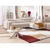 VENTE-UNIQUE Canapé d'angle droit relax assise coulissante électrique en tissu beige MONISO
