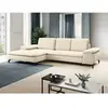 Vente-Unique Canapé d'angle gauche convertible en tissu texturé beige ARCHIBALD