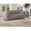 Vente-unique.com Canapé convertible velours 3 places gris clair