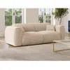 VENTE-UNIQUE Canapé convertible velours 3 places beige