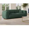 Vente-Unique Canapé convertible velours 3 places vert sapin