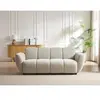 Vente-unique Canapé 3 places en tissu beige effet matelassé JULORI