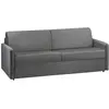 VENTE-UNIQUE Canapé 4 Places Convertible Express En Velours Gris Anthr...