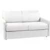 VENTE-UNIQUE Canapé 2 places convertible express en simili blanc avec ...