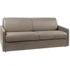 VENTE-UNIQUE Canapé 4 Places  Convertible Express En Simili Taupe Avec...