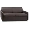 Vente-Unique Canapé convertible simili 3 places marron}