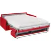 Vente-Unique Canapé 4 places convertible express en simili rouge avec ...
