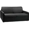 Vente-Unique Canapé convertible simili 3 places noir}