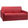 VENTE-UNIQUE Canapé convertible simili 3 places rouge}