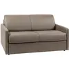 Vente-Unique Canapé 2 places  convertible express en simili taupe avec...