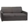 VENTE-UNIQUE Canapé convertible simili 3 places gris}